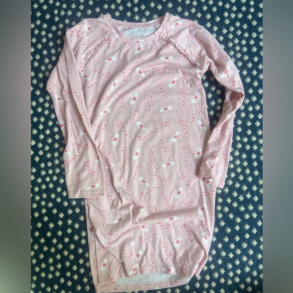 GAP Kids Pink Nightgown with Candy Cane Design